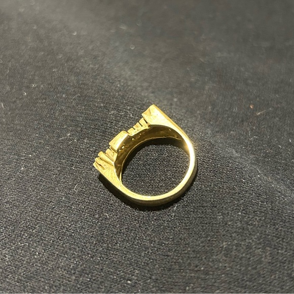Zero F*cks Solid Brass Text Statement Ring - Picture 4 of 6